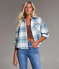 Flannel Cropped Shirt
