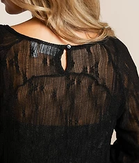 Sheer Lace Hanky Top