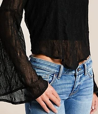 Sheer Lace Hanky Top