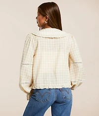 Plaid Collared Top