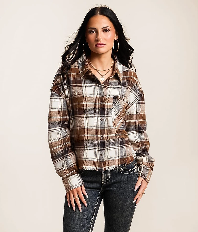Frayed Flannel Shirt