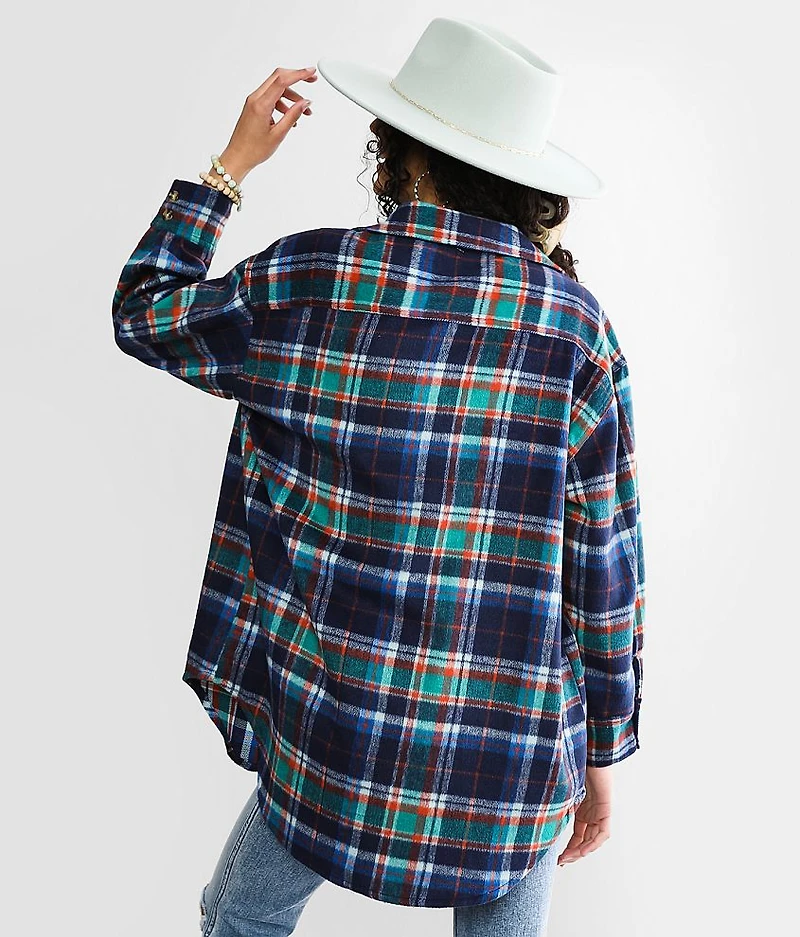 Brushed Knit Flannel Shirt