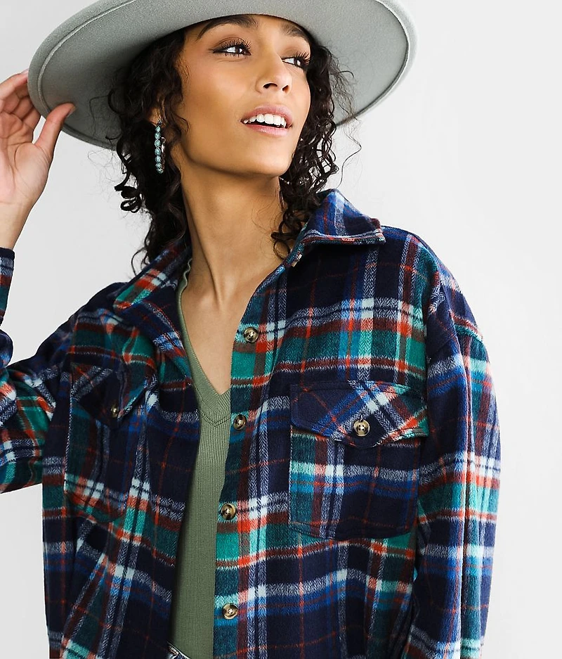 Brushed Knit Flannel Shirt