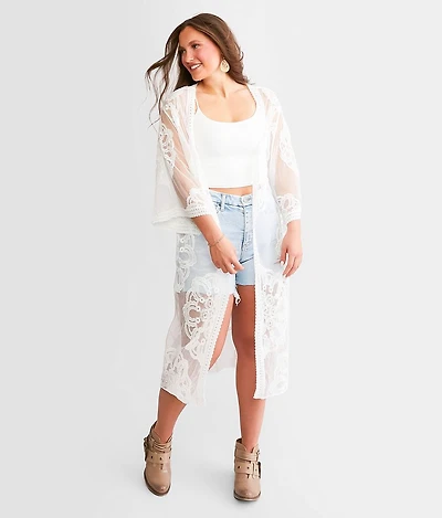 Mesh Lace Kimono