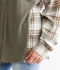 Hooded Plaid Shirt