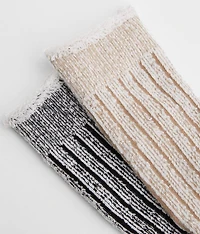 2 Pack Plush Ribbed Socks