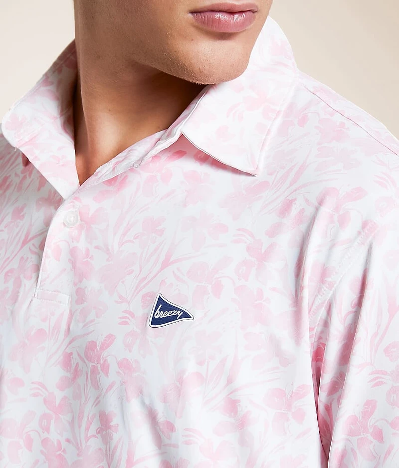 The Watercolor Flower Performance Polo