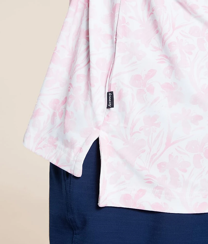 The Watercolor Flower Performance Polo