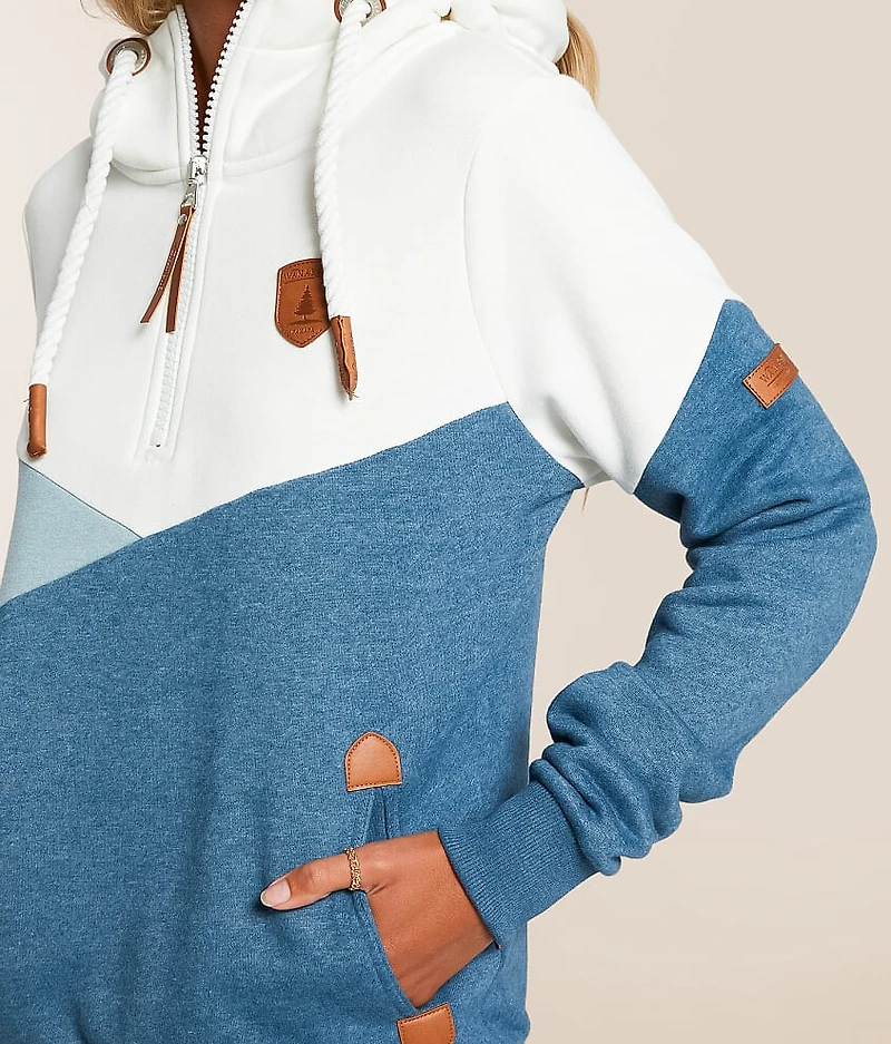 Roxy Quarter Zip Hooded Sweatshirt