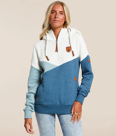 Roxy Quarter Zip Hooded Sweatshirt