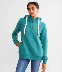 Jas Hooded Henley Sweatshirt