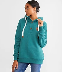 Jas Hooded Henley Sweatshirt