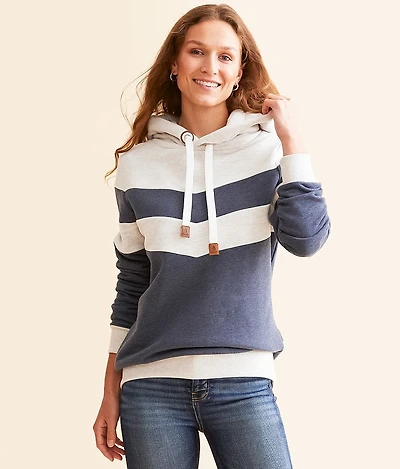 Allia Color Block Hooded Sweatshirt