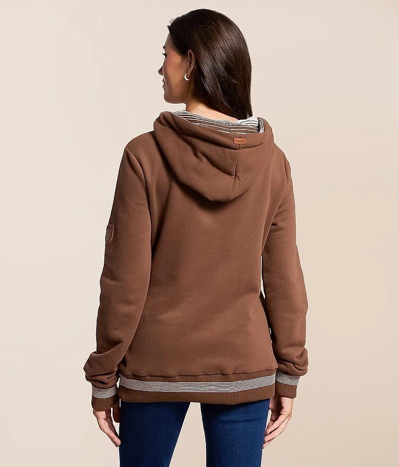 Sabine Quarter Zip Hooded Sweatshirt