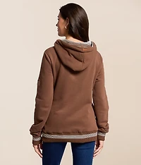 Sabine Quarter Zip Hooded Sweatshirt