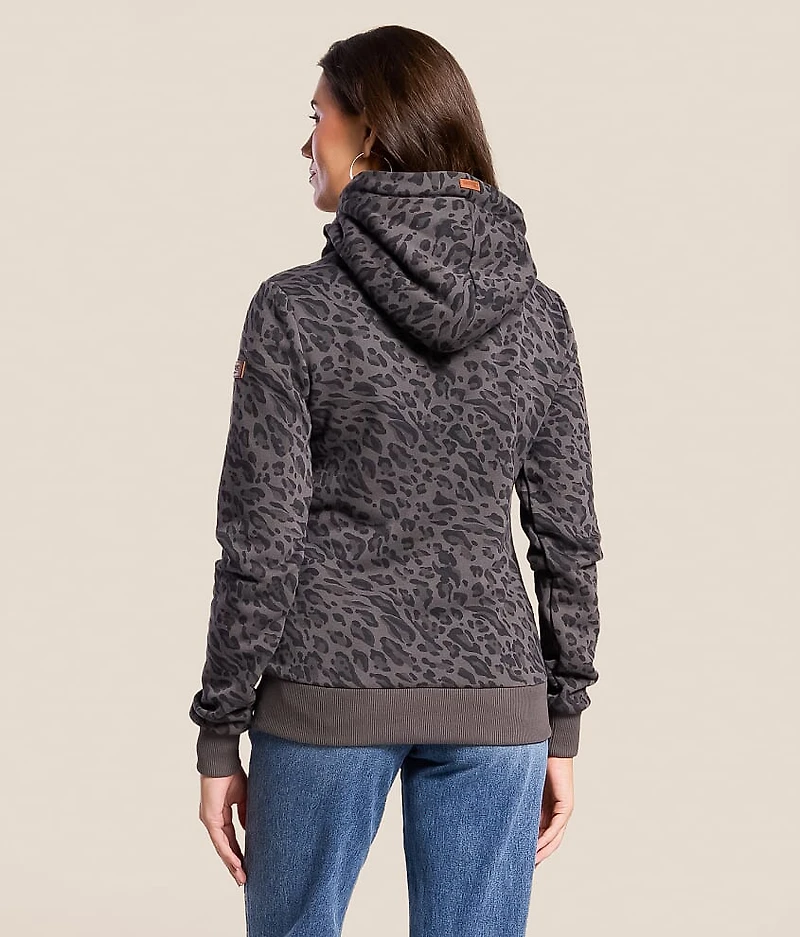 Artemis Leopard Print Hooded Sweatshirt