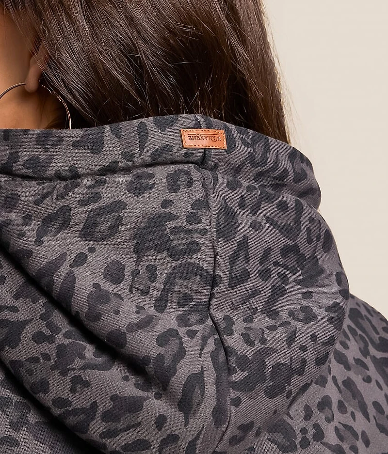 Artemis Leopard Print Hooded Sweatshirt