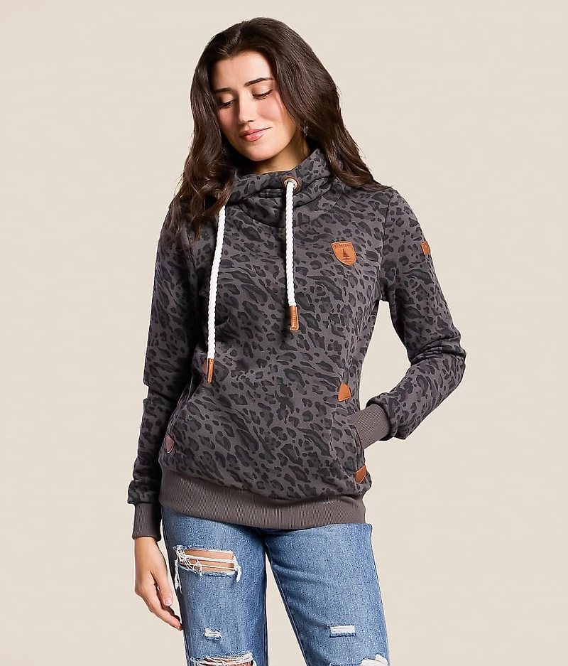 Artemis Leopard Print Hooded Sweatshirt
