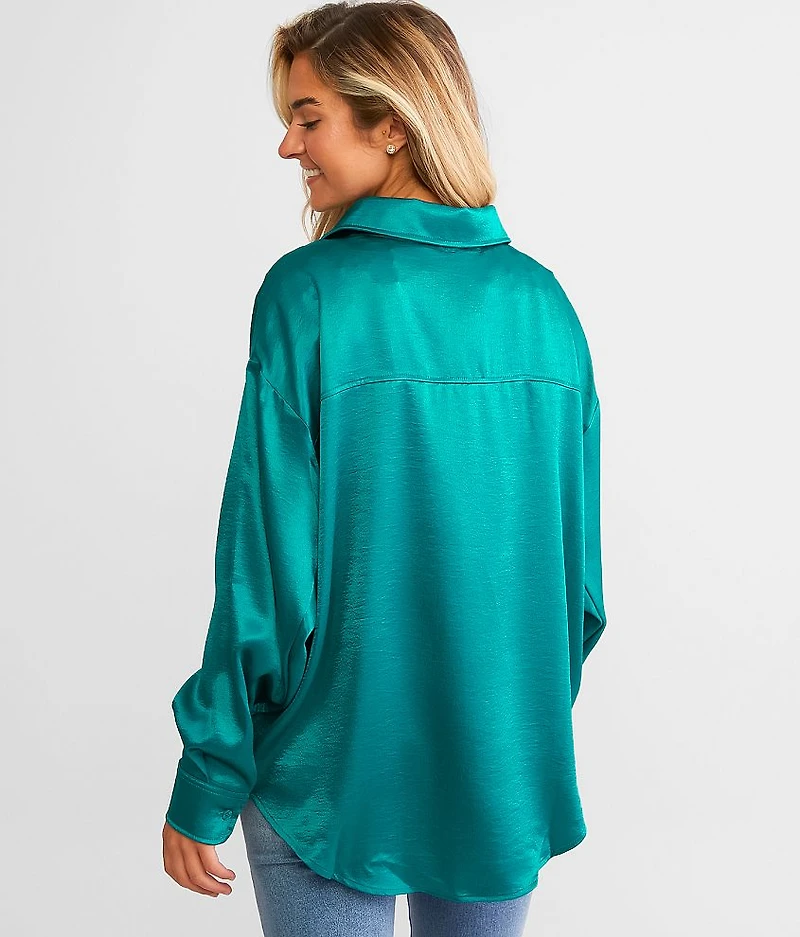Busy Babe Satin Blouse