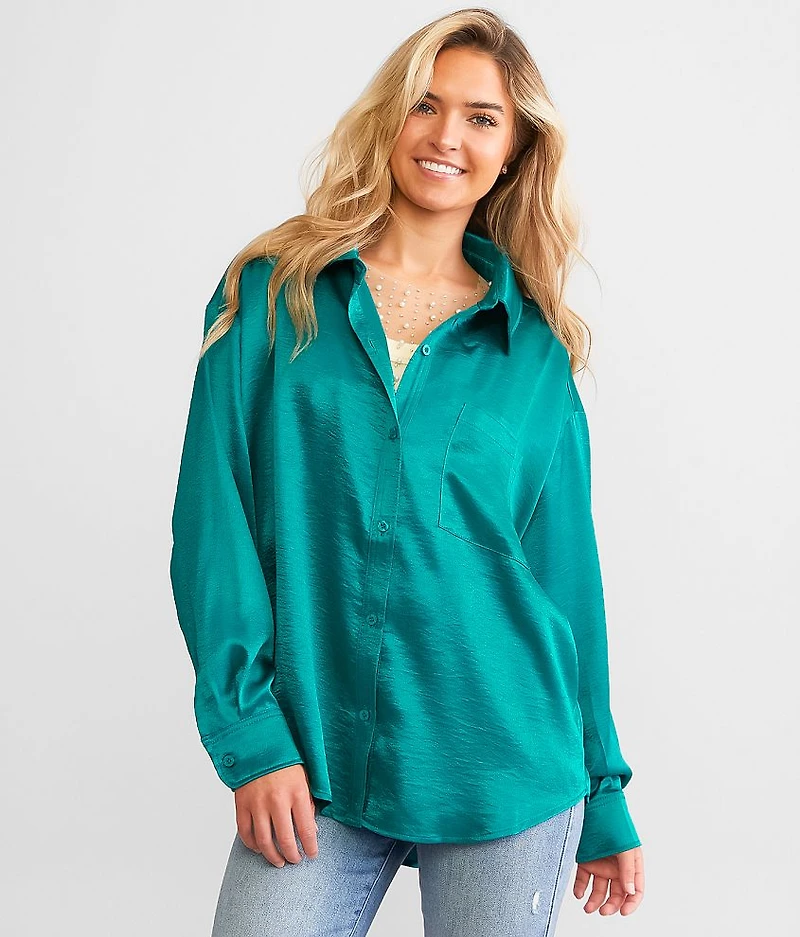 Busy Babe Satin Blouse