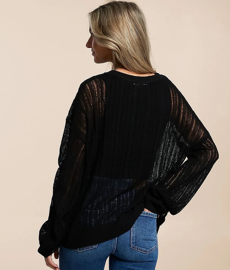Open Weave Sweater