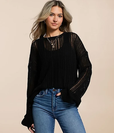 Open Weave Sweater