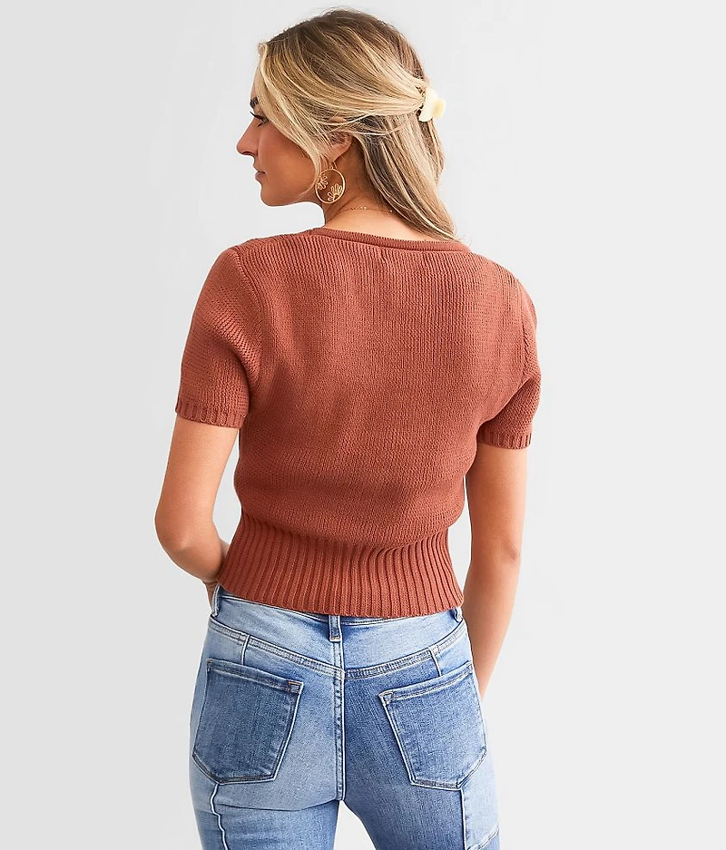 Swept Away Cropped Sweater