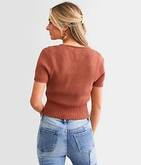Swept Away Cropped Sweater