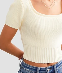 Swept Away Cropped Sweater