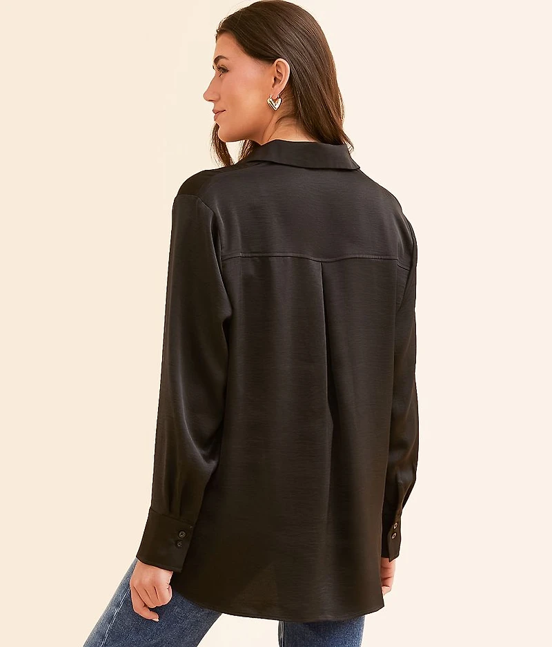 Satin Oversized Blouse