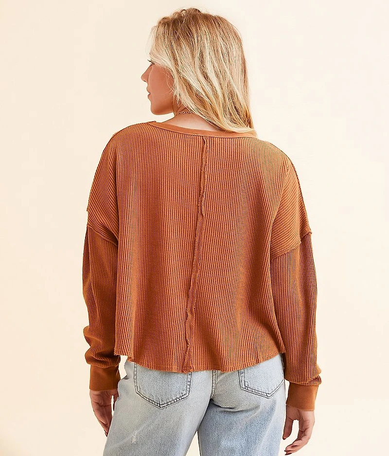 Waffle Knit Top
