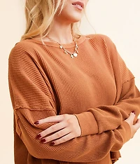 Waffle Knit Top