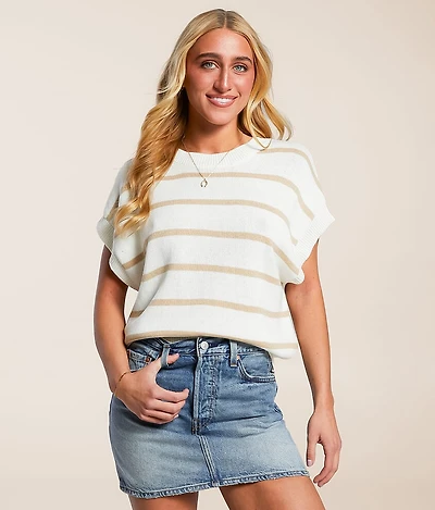 Double Zero Striped Dolman Sweater