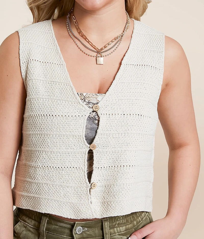 Cropped Sweater Tank Top