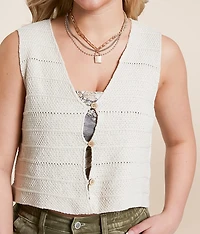 Cropped Sweater Tank Top