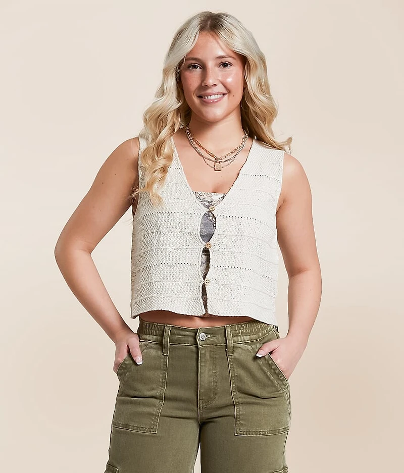 Cropped Sweater Tank Top