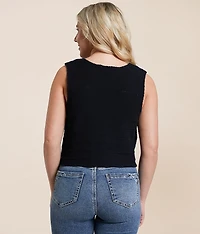 Cropped Sweater Tank Top