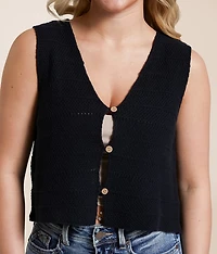 Cropped Sweater Tank Top