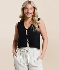 Cropped Sweater Tank Top