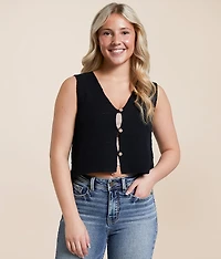 Cropped Sweater Tank Top
