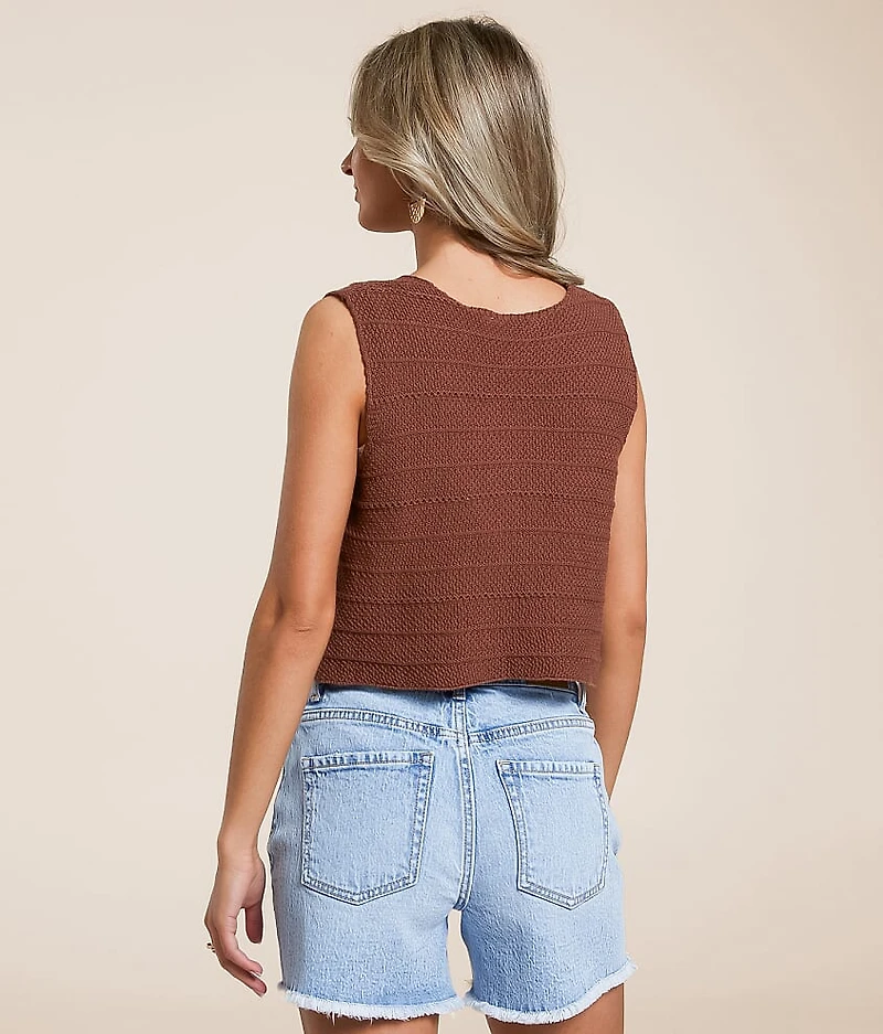 Cropped Sweater Tank Top
