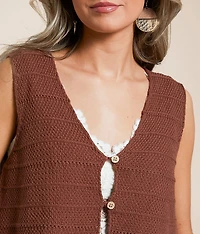 Cropped Sweater Tank Top