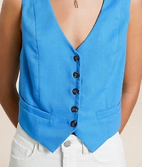 Linen Blend Vest