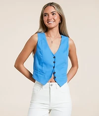 Linen Blend Vest