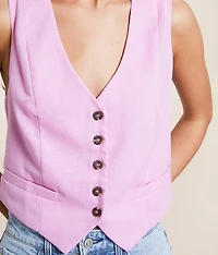 Linen Blend Vest