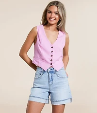 Linen Blend Vest