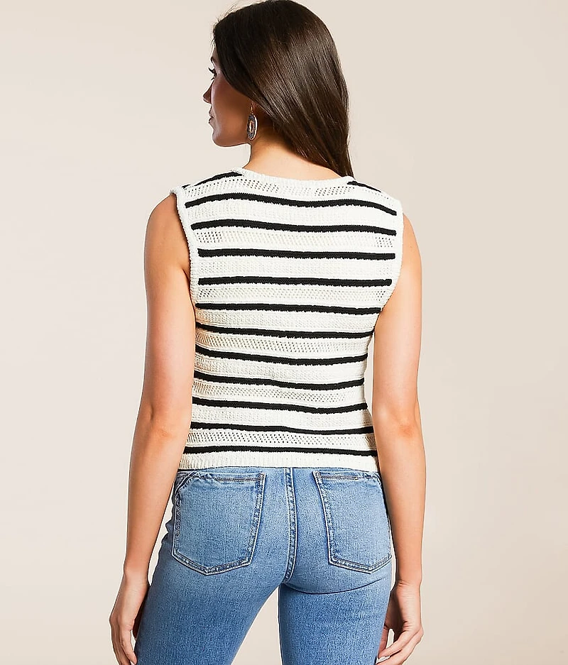Striped Sweater Tank Top