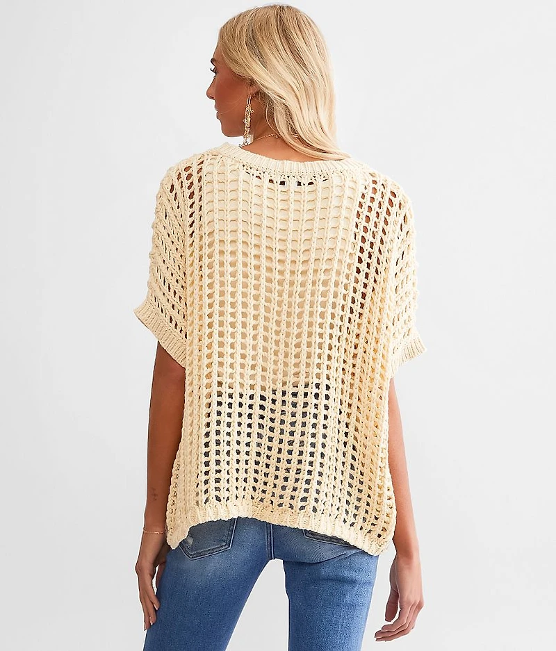 Open Stitch Boxy Sweater