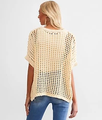 Open Stitch Boxy Sweater