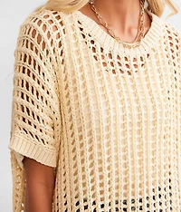 Open Stitch Boxy Sweater